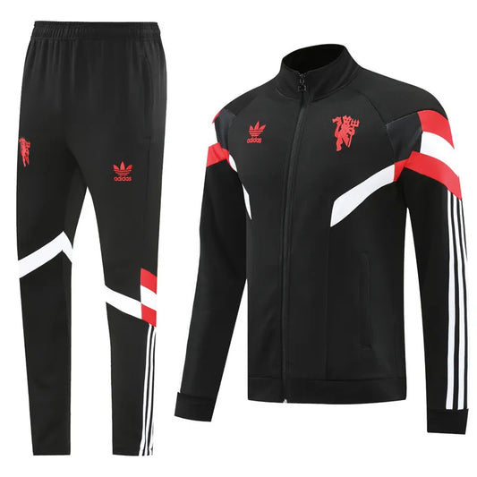 Manchester United Tracksuit - Black/Red