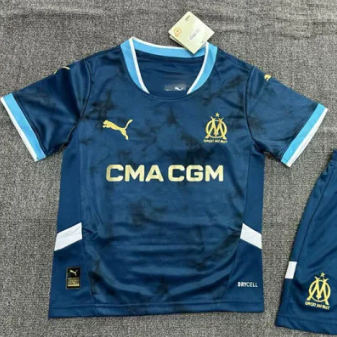 24-25 Marseille Away Kids Soccer Jersey