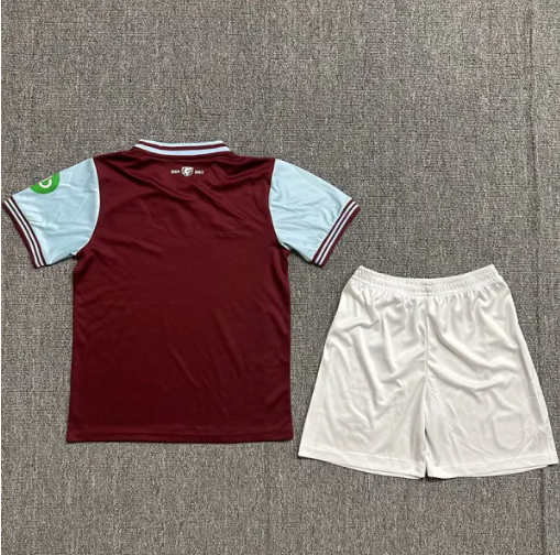 24-25 West Ham Home Kids Soccer Jersey