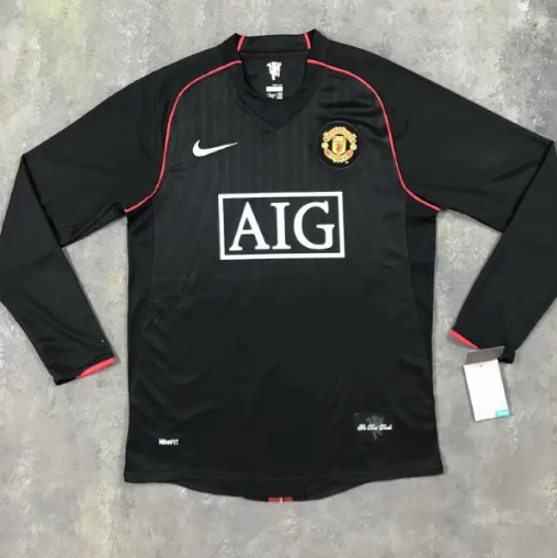 Manchester United Away Long Sleeve Retro Jersey 2007/08