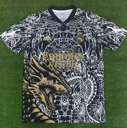 2023 RMA Black White Yellow Special Edition Fans Training Shirts