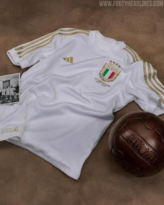 2023 Italy White 125th Anniversary Edition Fans Soccer Jersey