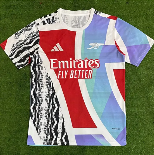 24-25 Arsenal Blue Red Fans Training Shirts